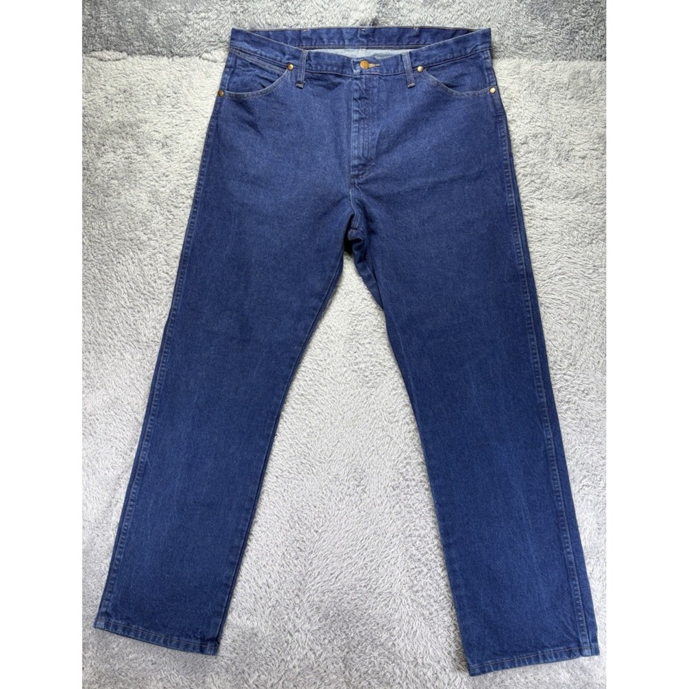 Wrangler Mens 38x32 Cowboy Cut Jeans Blue Denim Western Workwear Cotton